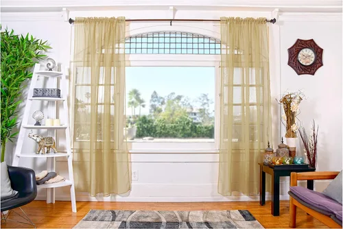 Miniatura 27 de All American Collection - cortinas Doli transparentes, 2 unidades Blanco