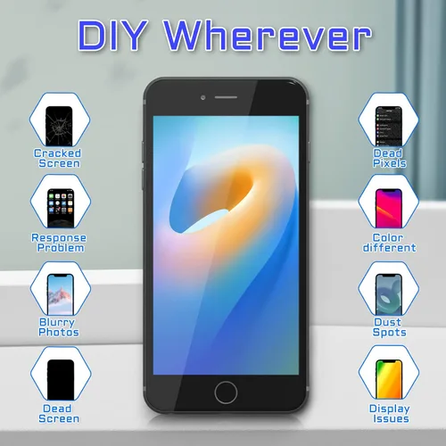 Miniatura 4 de para iPhone 7 Plus Reemplazo de pantalla con botón de inicio 5.5 "negro LCD 7plus 3D pantalla táctil digitalizador auricular Asamblea de vidrio
