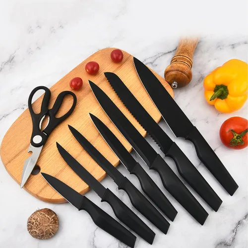 Miniatura 6 de Juego de cuchillos de cocina de 14 piezas con bloque autoafilado, cuchillos ultra afilados de acero inoxidable de alto carbono para cocina, 6