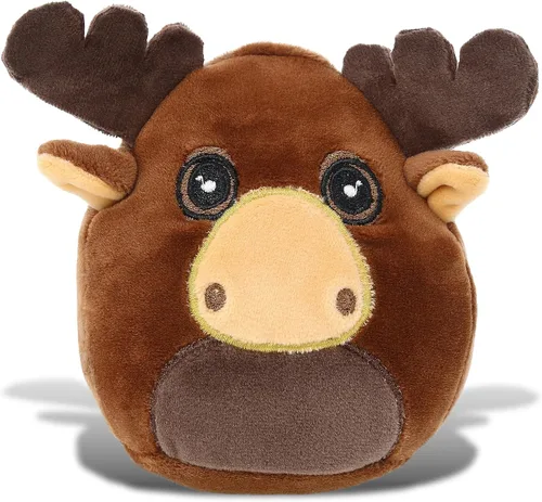 DolliBu Snug Mooshies - Animal de peluche de alce – Wild Life súper blando y suave juguete de peluche sensorial para niñas y niños, lindo animal de