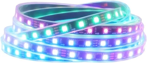 Miniatura 8 de WS2811 RGB IC LED Tira de 16.4 pies, 60 LEDs/m, luz de píxeles flexible direccionable de color de ensueño, LED digital programable de 20 píxeles/m