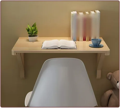 Miniatura 5 de Mesa de comedor flotante de madera de pino maciza, mesa de comedor plegable, mesa de estudio multifunción, 14 tamaños, para banco de trabajo