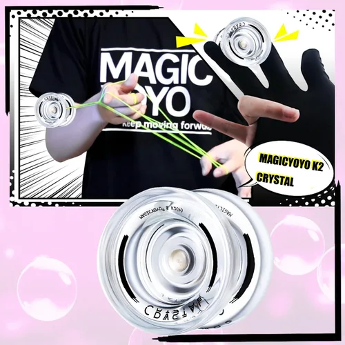 Miniatura 8 de MAGICYOYO Yoyos N11 Professional Unresponsive, paquete de 2 unidades – K2 Crystal Responsive Yoyo para niños, Yoyo de aleación de metal Pro Yoyo