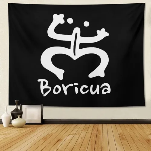 Kizon Tapiz para colgar en la pared de la bandera de Puerto Rico Boricua para sala de estar, dormitorio, 60 x 40 pulgadas