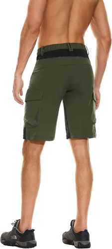 Miniatura 3 de Pantalón corto Cycorld para ciclismo de montaña, bolsillos con cierre de cremallera, liviano, ligero de ajuste, para hombre