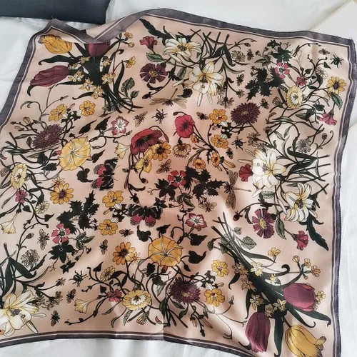 Miniatura 174 de FONYVE - Pañuelo de satén sedoso de tamaño mediano para mujer, cuadrado, 27.5 x 27.5 pulgadas