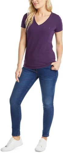 Miniatura 2 de Nautica Camiseta de algodón elástico con cuello en V para mujer Easy Comfort