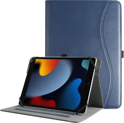 Miniatura 10 de HGWALP Funda universal para tablet de 9, 9.7, 10.1, 10.2, 10.5, 10.9 y 11 pulgadas, funda para tablet con múltiples ángeles de visión con correa