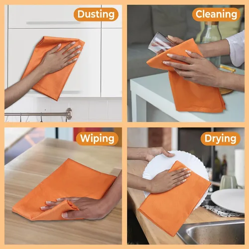 Miniatura 179 de Urban Villa Toallas de cocina 100% algodón para cocina (juego de 6) 20"x30" toallas de cocina altamente absorbentes, juego de ropa de cocina