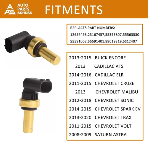 Miniatura 6 de Sensor de temperatura del refrigerante del motor compatible con Cruze ELR Encore Malibu Trax Volt Sonic Astra ATS 08 09 11 12 13 14 15 16 17 18 19