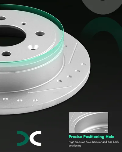 Miniatura 2 de SCITOO Rotores de freno traseros, 2 kits de frenos para Acura Integra 1990-2001, Honda Civic 1992-1995 1999-2000, para Civic del Sol 1993-1997, CRX