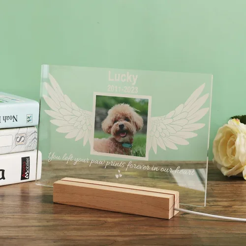 Miniatura 2 de Placa conmemorativa personalizada para fotos para mascotas, placa conmemorativa personalizada para mascotas, regalo de duelo de mascotas, regalo