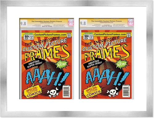 Miniatura 50 de Marco negro para cómics graduados Marco completo de cómics con paspartú de conservación negro y acrílico de grado UV Hecho para exhibir (6)