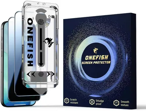 Miniatura 10 de OneFish Protector de Pantalla de Privacidad para iPhone 17 Pro Max [6.9 Pulgadas], Protección de Borde Airbag Anti Espía Película de Vidrio Templado