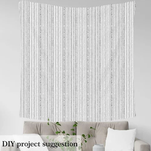 Miniatura 3 de Boho by The Yard, tela de tapicería azteca – Tela de rayas geométricas bohemias para interiores y exteriores, para niños y adultos, blanco y negro