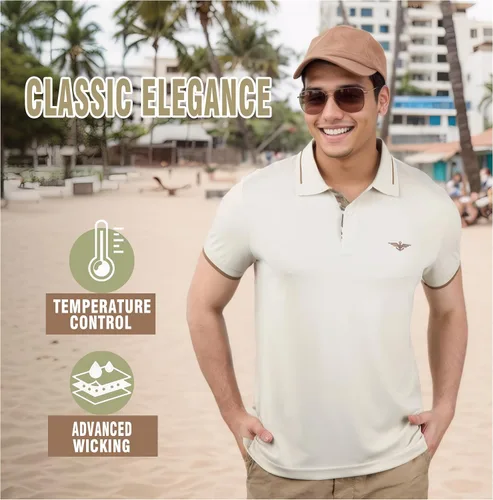 Miniatura 5 de Albert Morris Paquete de 4 camisas polo de manga corta a rayas para hombre