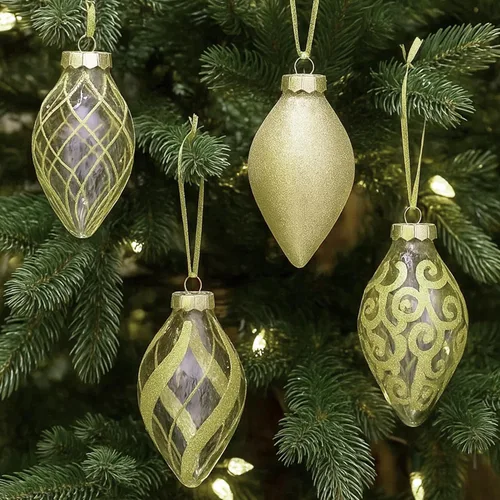 Miniatura 15 de Paquete de 28 adornos de bolas de Navidad doradas y plateadas para decoraciones de árboles - Juego de bolas de plástico irrompibles, carámbanos
