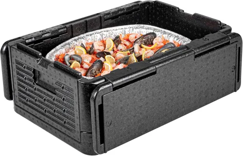 Restaurantware -Cater Tek - Caja caliente de catering de 42 cuartos de galón, 1 bandeja portadora de alimentos aislada de carga superior - Capacidad