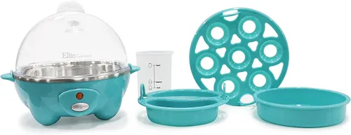 Miniatura 2 de Elite Gourmet Hervidor de huevo fácil Verde azulado