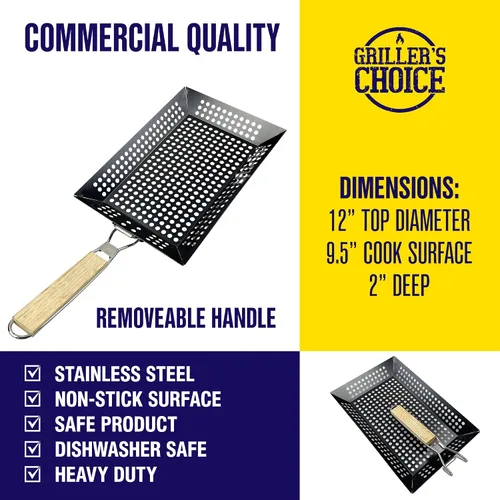 Miniatura 2 de Griller's Choice - Cesta para parrilla (rectangular)