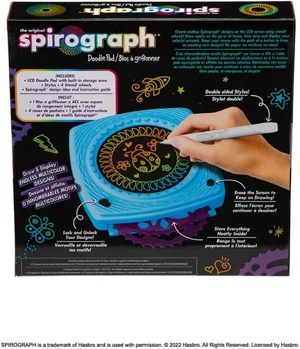 Miniatura 2 de Spirograph Doodle Pad - Artes y manualidades, arte para rascar, tableta de escritura LCD para niños, juguetes para niños, suministros de arte, kit