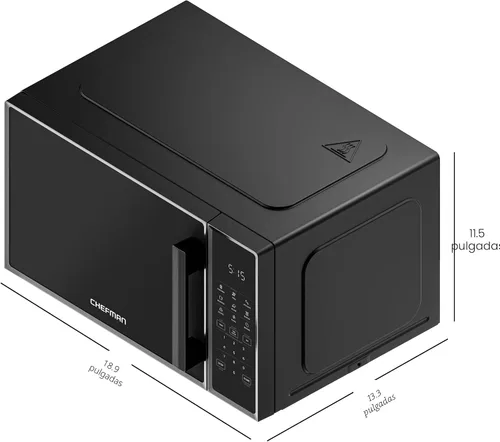 Miniatura 7 de Horno microondas para encimera Chefman de 0.9 pies cúbicos, 900 vatios con 10 niveles de potencia, 6 ajustes de cocción con cocción exprés de un