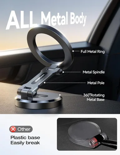 Miniatura 2 de JOYROOM Se ajusta al soporte MagSafe para coche, [todo metal] soporte magnético para teléfono para automóvil con imanes fuertes, soporte para iPhone