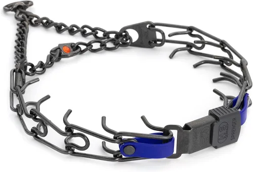 Miniatura 23 de Collar para Perro Herm Sprenger de Acero Inoxidable Negro con Hebilla de Liberación Rápida ClicLock y Inserción de Biothane Collar de Entrenamiento