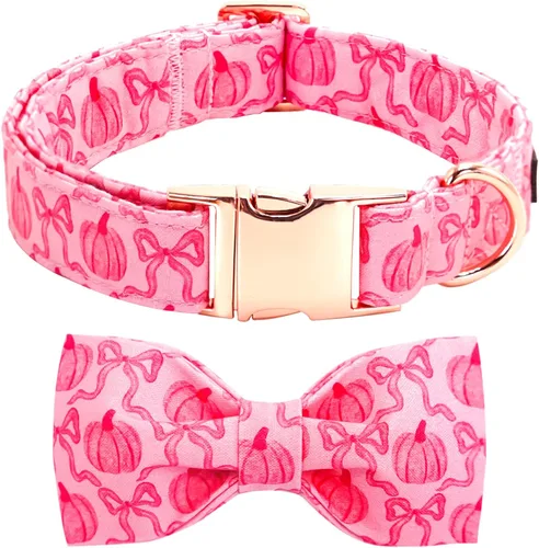 Miniatura 13 de Collar para perros - Rugby con flores Collar para mascotas con lazos para perros Corbatin para mascotas Collar para perros ajustable Collar