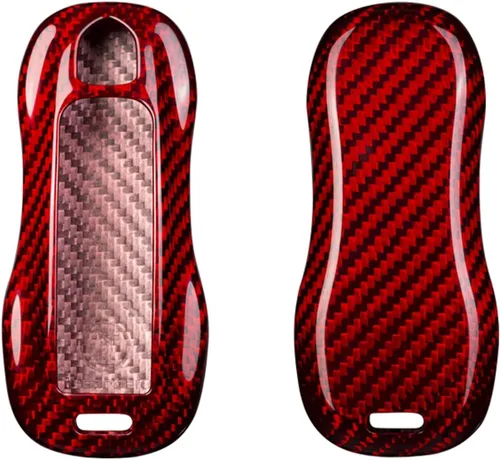 Miniatura 8 de Funda para llavero de fibra de carbono auténtica y genuina 100% pura, ajuste deportivo para Porsche Boxster Turbo Cayenne Panamera Macan Cayman 911