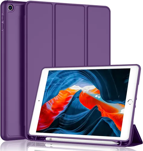 Miniatura 16 de iMieet - Funda para iPad de 9ª generación 2021/iPad de 8ª generación 2020 de 10.2 pulgadas con soporte para lápices, funda para iPad de 7ª