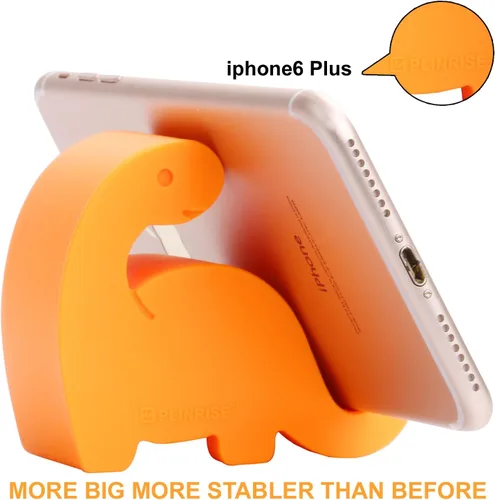Miniatura 3 de Plinrise - Soporte de escritorio para teléfono celular, diseño de dinosaurio, material de silicona estriada, soporte creativo para teléfonos