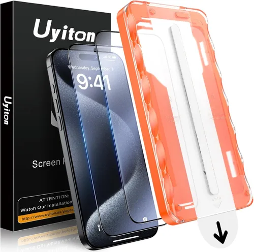 Miniatura 11 de Uyiton Protector de pantalla de privacidad para iPhone 16 Pro Max, [fácil de instalar] [cero burbujas] de cobertura completa inastillable