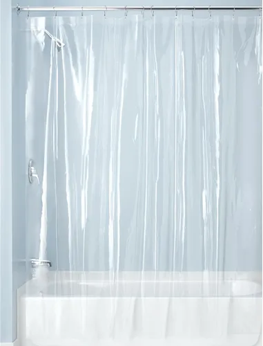 Miniatura 4 de InterDesign PEVA calibre 3 forro de cortina de ducha – resistente al moho, última intervensión de PVC, 100% poliéster, Transparente, Estándar