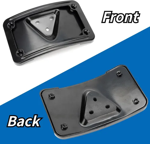 Miniatura 5 de 3148 Soporte de placa de matrícula curvado inclinado con marco compatible con Harley Davidson montaje de 3 agujeros (negro)