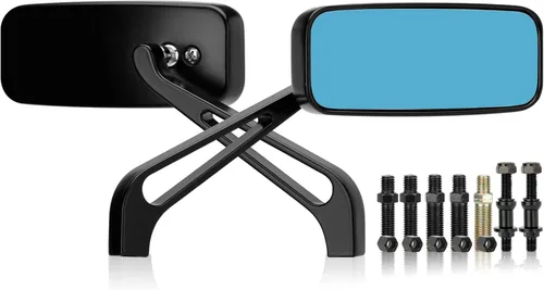 Miniatura 8 de LKV Espejos de motocicleta con perno de 8 mm y 10 mm, espejos retrovisores laterales universales para manillar, compatibles con Honda Grom Kawasaki