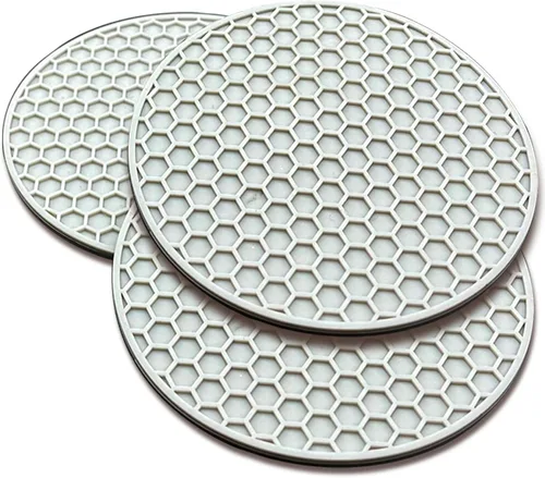 Miniatura 15 de TENOC Alfombrillas Trivet de Silicona Antideslizantes, Resistentes al Calor y que Atrapan Agua para Vasos de Agua y Tazas de Té y Tazas de Café