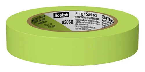 Scotch Cinta para pintores de superficies ásperas 2060-24AR-BK, 24 mm x 55 m (0,94 pulgadas x 55,1 yardas), verde, 36 rollos, paquete para