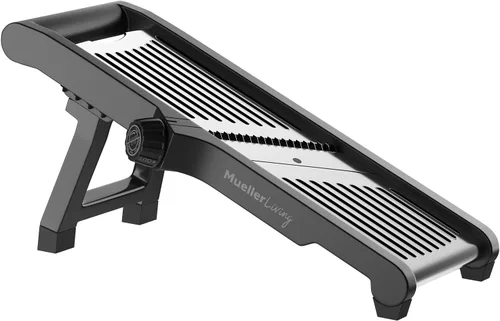 Miniatura 10 de Rebanador de mandolina V-Pro 5 Blade de Müeller, ajustable, colores blanco y gris