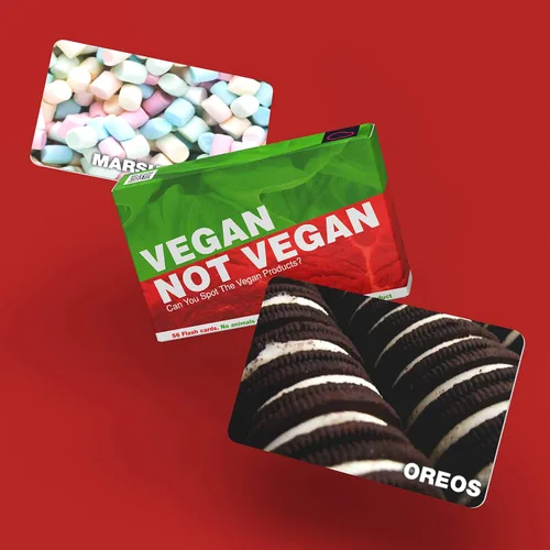 Miniatura 2 de Juego vegano no vegano - Adivina los productos veganos divertido juego de cartas flash - Divertido juego de adivinanzas de sí o no - adecuado