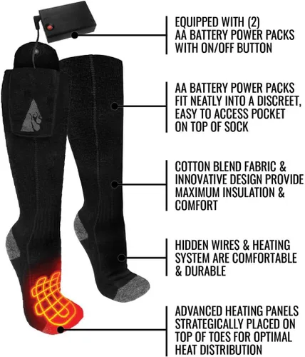 Miniatura 5 de ActionHeat Calcetines calefactables con batería AA Classic