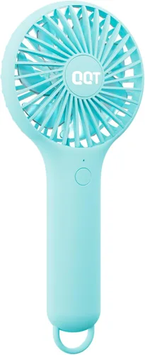 Miniatura 11 de QQT Mini Ventilador de Mano, Pequeño Enfriador Personal con 3 Velocidades, Portátil a Batería, Secador de Pestañas de Maquillaje Recargable por USB