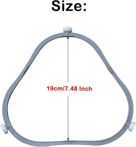 Miniatura 2 de Paquete de 2 anillos de soporte para tocadiscos de microondas W11252182/8206227 de 7.48 pulgadas, pieza de repuesto de soporte de bandeja de vidrio