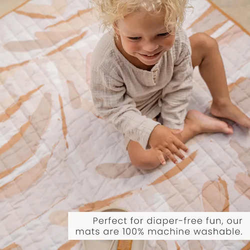Miniatura 5 de Toddlekind Alfombra Bonita y Práctica 100% Algodón Orgánico 47" x 47”, Reversible, Portátil, de Viaje, Portátil, para Interior/Exterior, para Cielos
