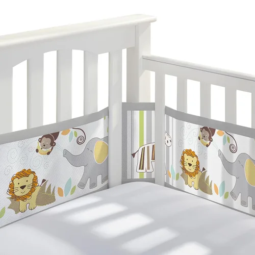 Miniatura 14 de BreathableBaby Forro de malla transpirable para cunas de tamaño completo, malla clásica de 3 mm, blanco (Tamaño 4FS cubre 3 o 4 lados)