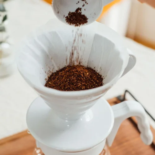 Miniatura 3 de Hario V60 juego básico para servir café con gotero, servidor de vidrio, cuchara y filtros, tamaño 02, gris pálido