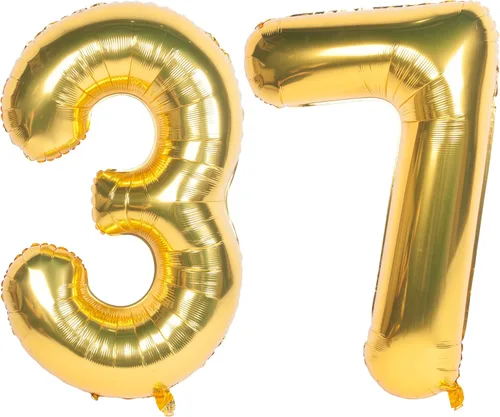 Miniatura 97 de Globos de helio de 40 pulgadas con dígitos dorados para fiesta de cumpleaños., Número 0, 40 pulgadas, número 0 oro 7