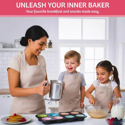 Miniatura 6 de Dispensador de masa para panqueques, vertedor gourmet de acero inoxidable, perfecto para hornear cupcales, waffles, pasteles y magdalenas