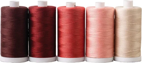 Miniatura 5 de Connecting Threads Juego de hilos 100% algodón, carretes de 1200 yardas (juego de 5 - Conservas de bayas)