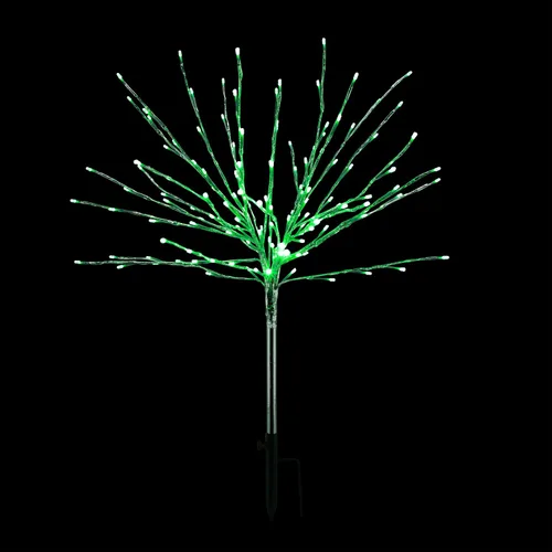 Miniatura 6 de Alpine Corporation Estaca metálica para árbol de 39 pulgadas de alto para interiores y exteriores, decoración navideña con luces LED verdes